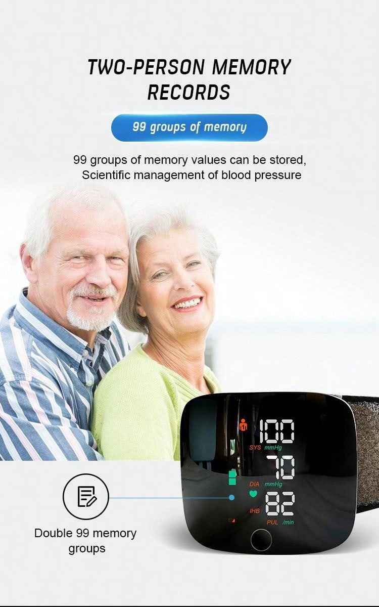 🎯Special Deal: 50% OFF🎯 Rechargeable LED Wrist Blood Pressure Monitor - Voice Broadcast