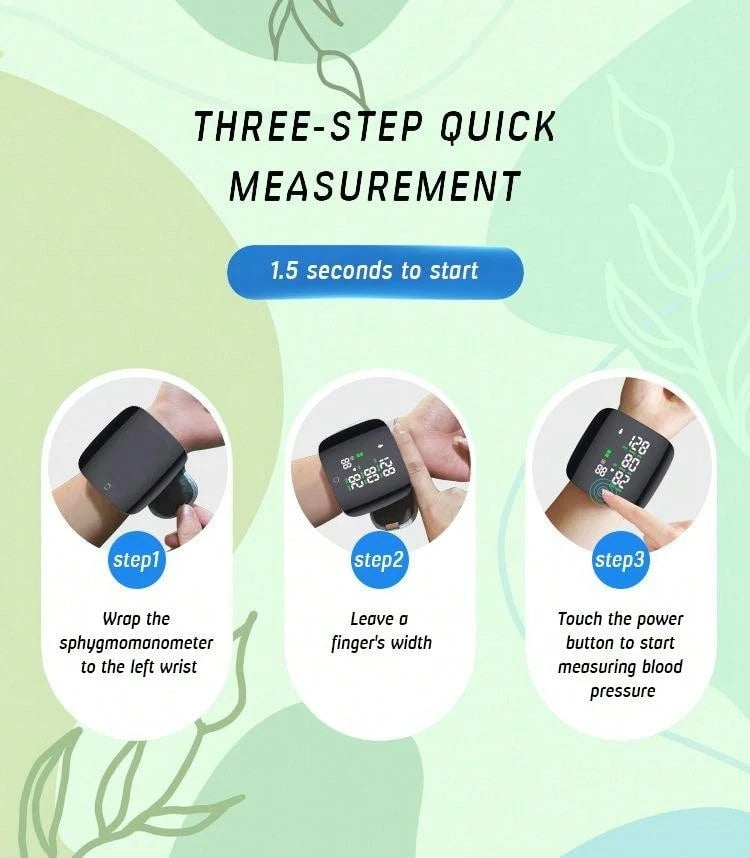🎯Special Deal: 50% OFF🎯 Rechargeable LED Wrist Blood Pressure Monitor - Voice Broadcast