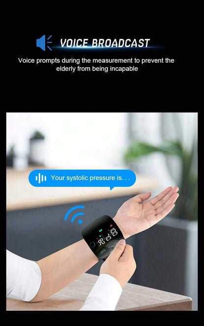 🎯Special Deal: 50% OFF🎯 Rechargeable LED Wrist Blood Pressure Monitor - Voice Broadcast