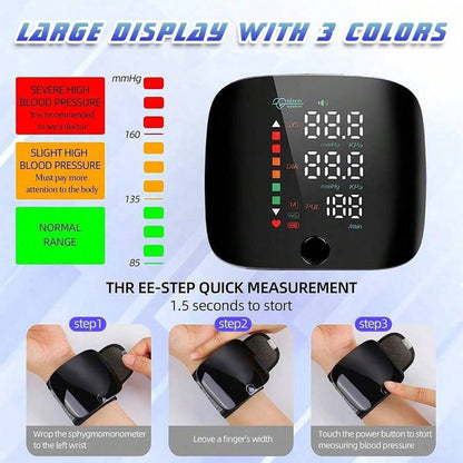 🎯Special Deal: 50% OFF🎯 Rechargeable LED Wrist Blood Pressure Monitor - Voice Broadcast