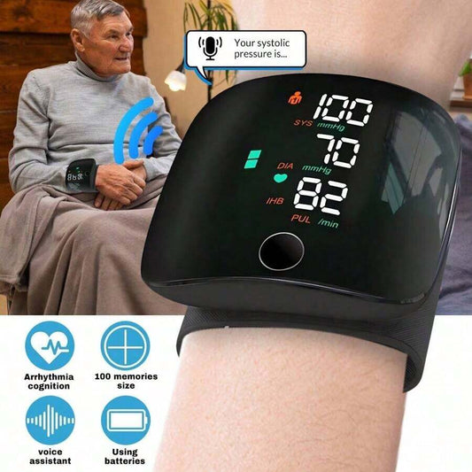 🎯Special Deal: 50% OFF🎯 Rechargeable LED Wrist Blood Pressure Monitor - Voice Broadcast